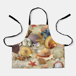 Sea shells on beach apron
