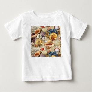 Sea shells on beach baby T-Shirt