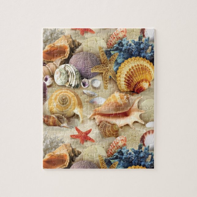 Sea shells on beach jigsaw puzzle (Vertical)