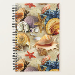 Sea shells on beach planner