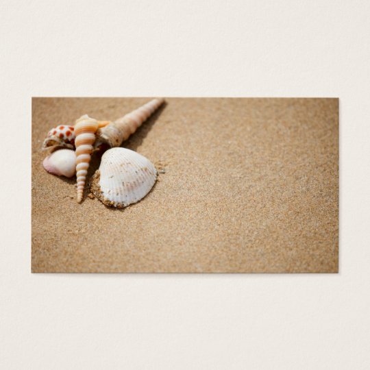 Sea shells on the beach business card