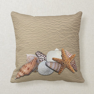 Sea Shells on the beach Cushion