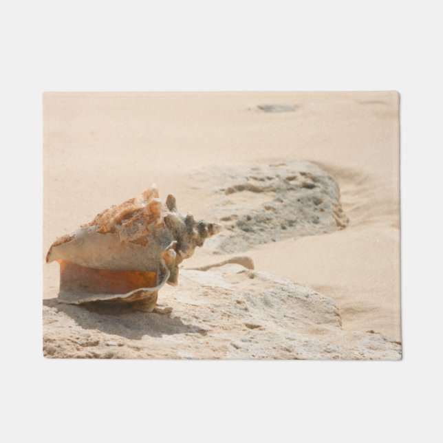 Sea Shells On The Beach Doormat (Front)
