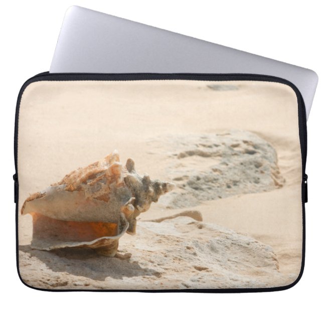 Sea Shells On The Beach Laptop Sleeve (Front)