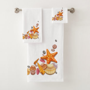 ‘’Sea Shells  ‘’ Original  Bath Towel Set