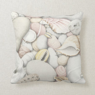 Sea Shells & Pebbles Polyester Cushion