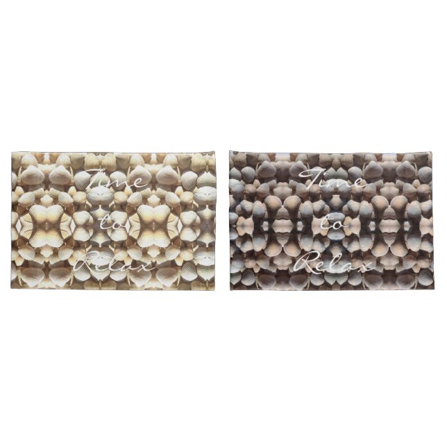 Sea Shells Romantic Beach Summer Theme Pillowcase (Back-Set)