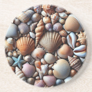 Sea Shells Sandstone Coaster