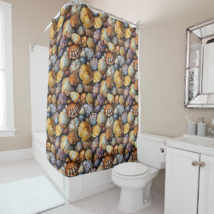Sea Shells Seamless Pattern Shower Curtain