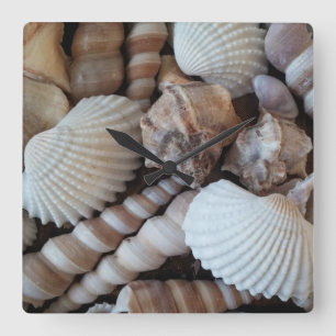 Sea Shells, Summer Beach Exotic Tropical Clock