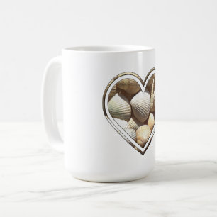 Sea Shells Summer Beach Life Heart Seashells Coffee Mug