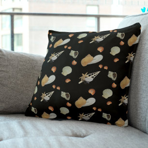 Sea shells summer ocean beach lake coastal cushion