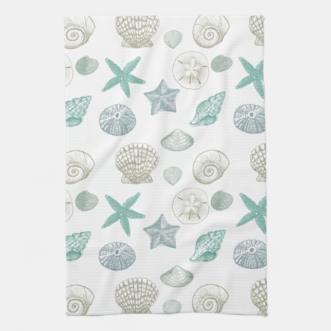 Sea shells tea towel (Vertical)