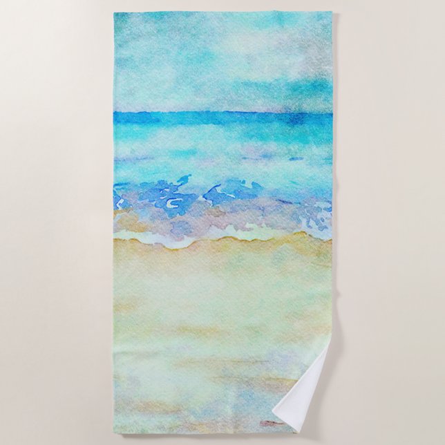 *~* Sea Shore AR7 Beach Nautical Waves Surf Beach  Beach Towel (Front)