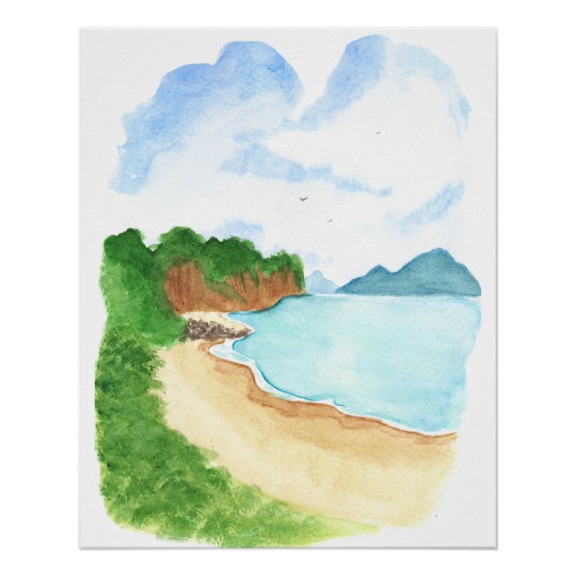 Sea Shore Beach  Poster (Front)