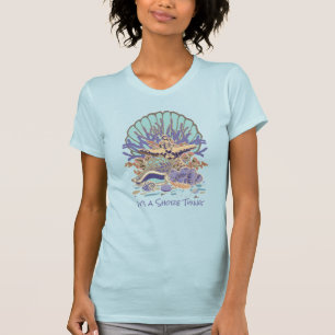 Sea Shore Beach Vibe Teal and Purple T-Shirt