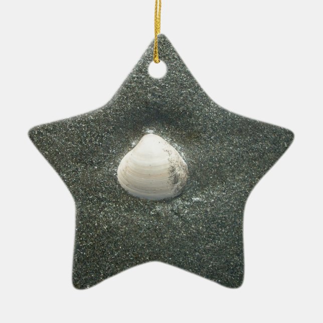 Sea shore shells Hakuna Matata.JPG Ceramic Tree Decoration (Front)