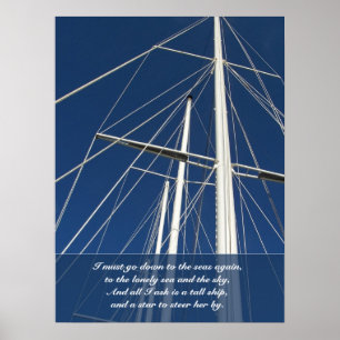 Sea & Sky Poem Ships Rigging Poster
