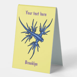 Sea slug blue dragon illustration
