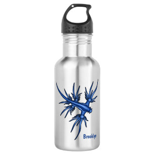 Sea slug blue dragon illustration 532 ml water bottle