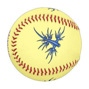 Sea slug blue dragon illustration baseball