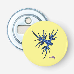 Sea slug blue dragon illustration bottle opener