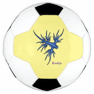 Sea slug blue dragon illustration football