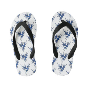Sea slug blue dragon illustration kid's flip flops
