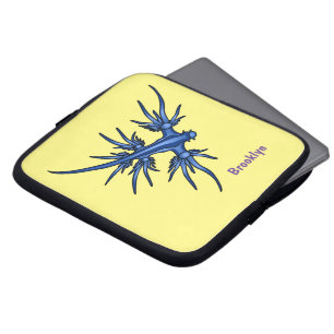 Sea slug blue dragon illustration laptop sleeve