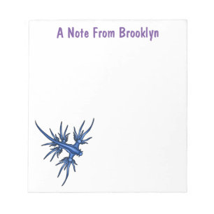 Sea slug blue dragon illustration notepad