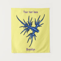 Sea slug blue dragon illustration