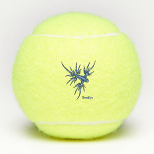Sea slug blue dragon illustration tennis balls