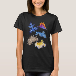 Sea Slugs Nudibranch Marine Animal Biologist Aquar T-Shirt