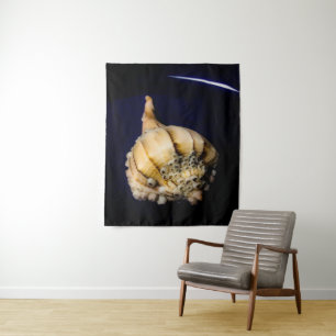 Sea Snail Shell with Barnacles Tapestry
