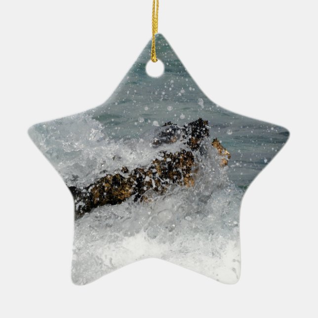 Sea Spray Ceramic Tree Decoration (Front)