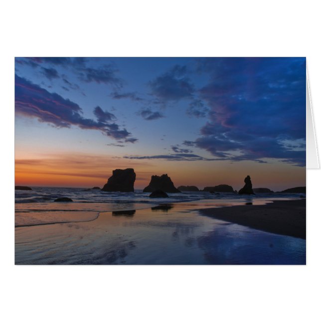 Sea Stacks at Bandon - Sunset on the Oregon Coast (Front Horizontal)
