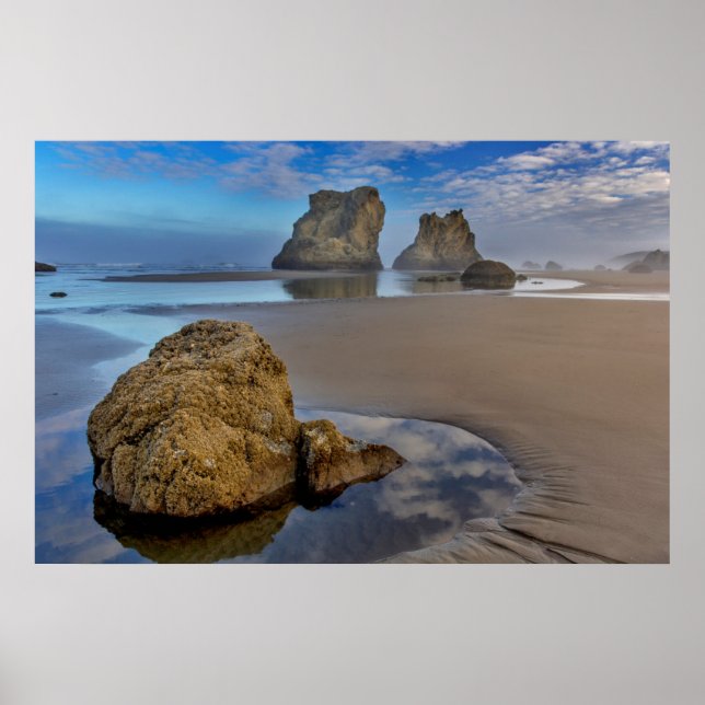Sea Stacks on Bandon Beach in Bandon, Oregon 2 Poster (Front)