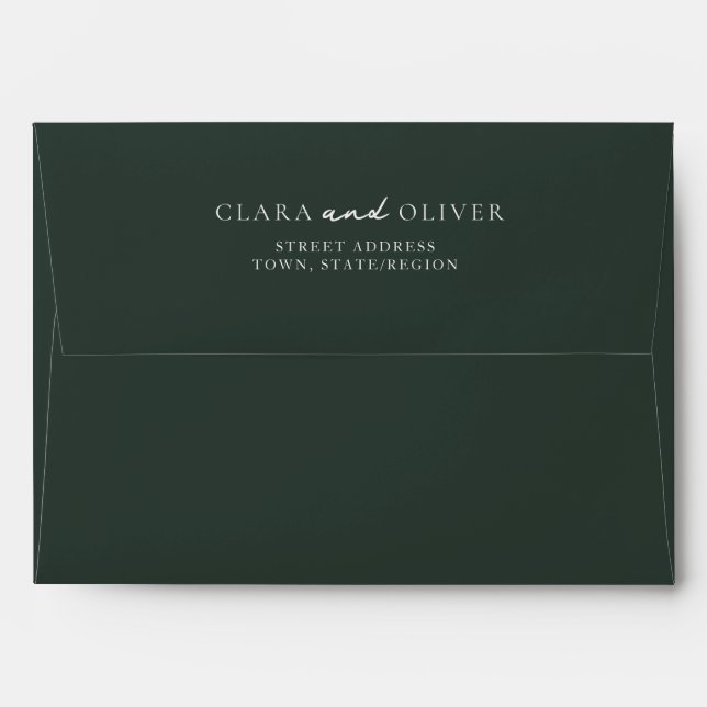  Sea Stacks Oregon Coast Wedding Return Address  Envelope (Back (Top Flap))