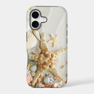 Sea star and seashell on the beach iphone 5 case