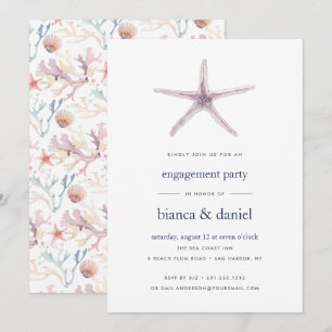 Sea Star   Engagement Party Invitation