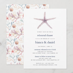 Sea Star   Rehearsal Dinner Invitation