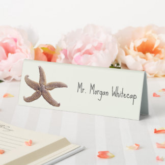 Sea Star Tented Place Cards With Name Template