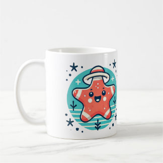 Sea star with hat coffee mug