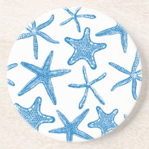 Sea stars in blue coaster