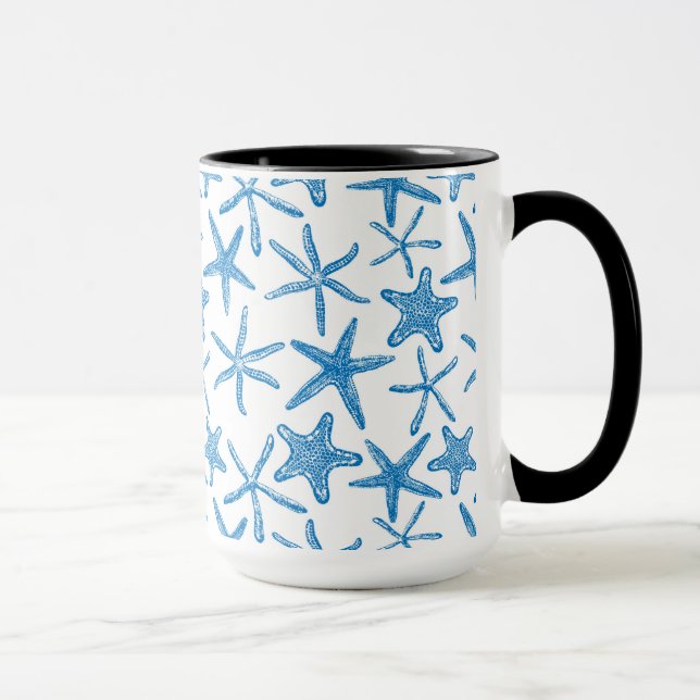 Sea stars in blue mug (Right)