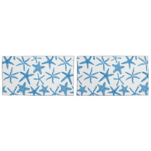 Sea stars in blue pillowcase