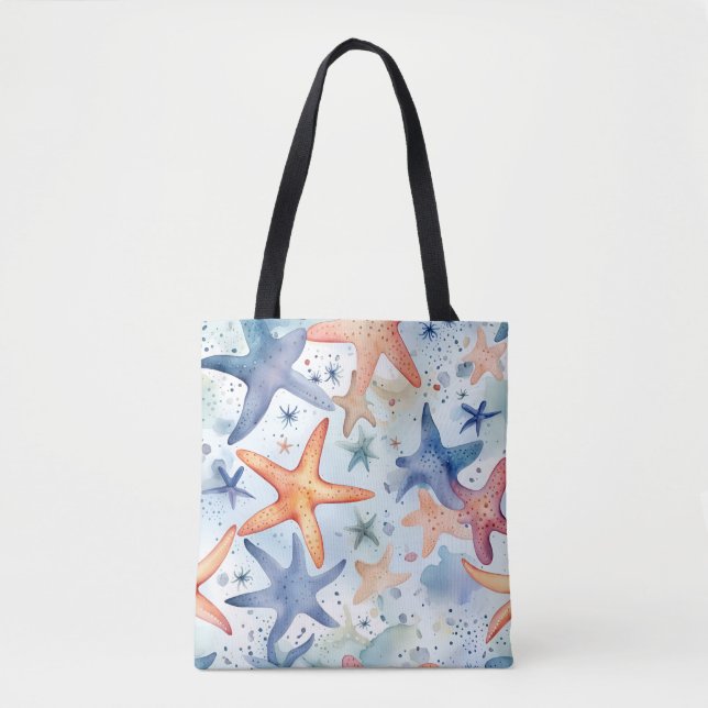  Sea stars watercolor art Tote Bag (Front)