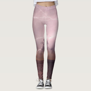 Sea Storm Lightning Wave Leggings