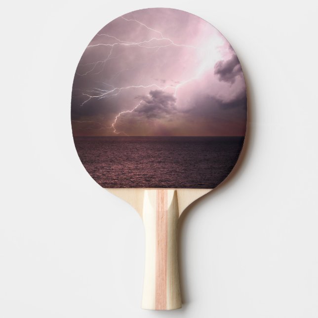Sea Storm Lightning Wave Ping Pong Paddle (Front)