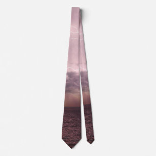 Sea Storm Lightning Wave Tie